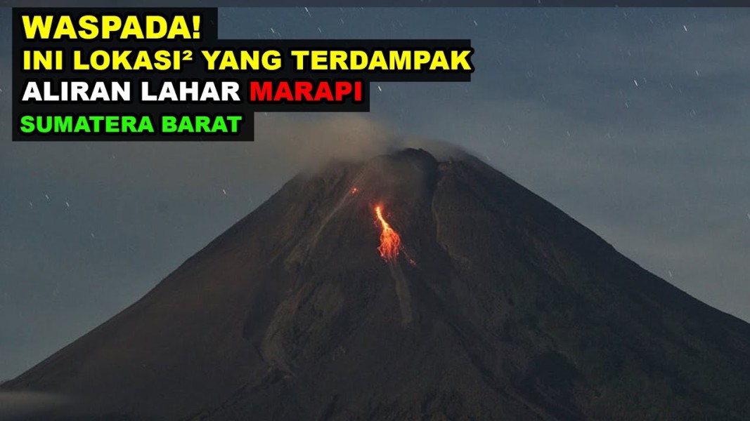 Ilustrasi Gunung Marapi. (YouTube Angga Febriano UAV)