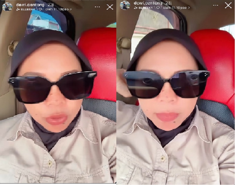 Tangkap layar story Instagram Dewi Centong