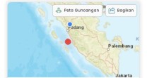 Titik lokasi gempa yang ditunjukkan oleh BMKG