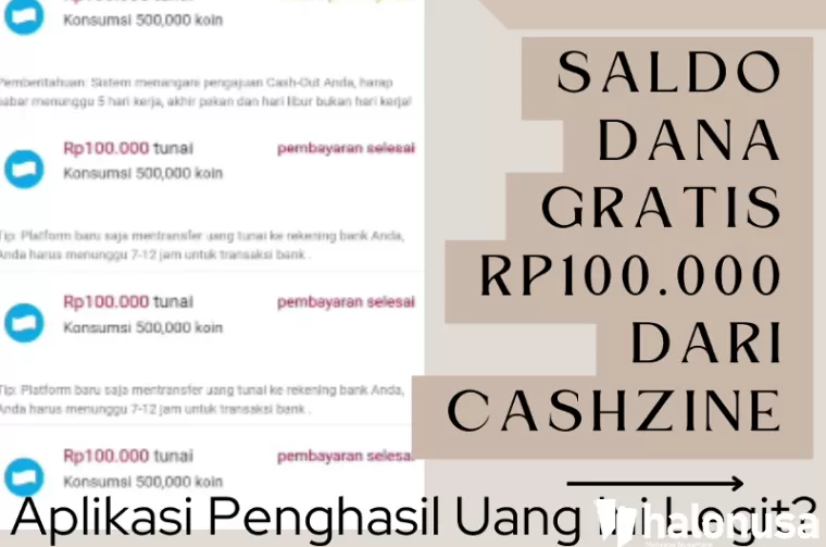 Ilustrasi Aplikasi Penghasil Uang, Cashzine (foto: Youtuber Naufal354/Canva)