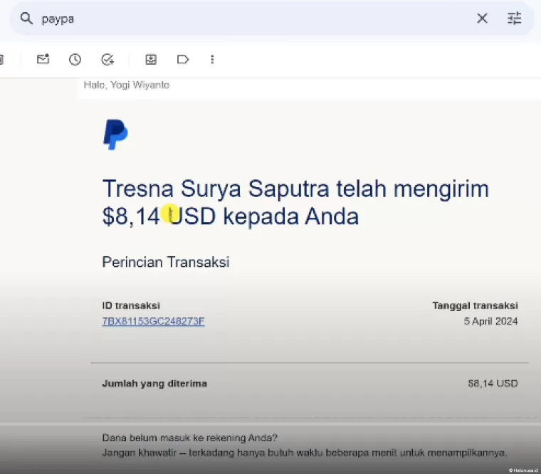 Bukti penarikan website penghasil uang RapidWorker (foto: Youtuber Peluang Jutawan)