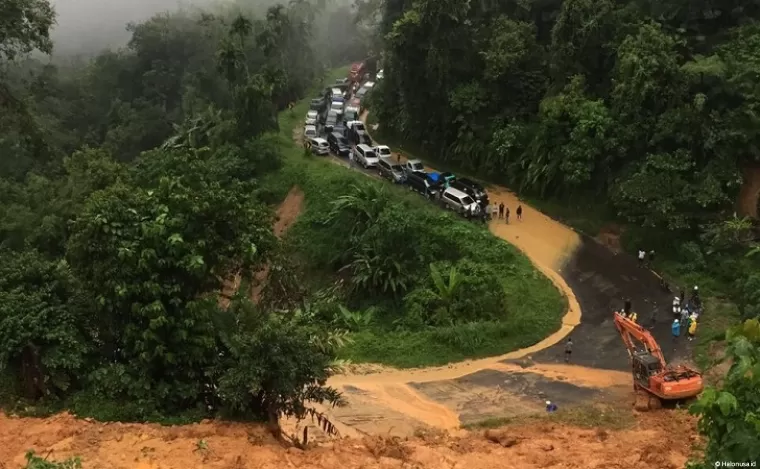 Longsor yang pernah terjadi di KM 17 Pangkalan