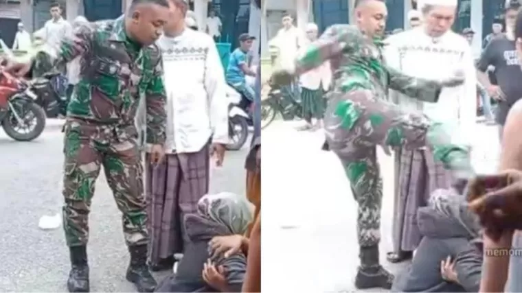 Anggota TNI Tendang Kepala Warga di Deli Serdang, Video Viral di Media Sosial