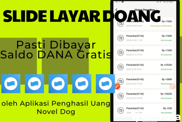 Ilustrasi Aplikasi Penghasil Uang, Novel Dog (foto: Youtuber Jadi Berkah/Canva)