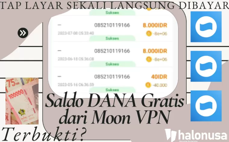 Ilustrasi Aplikasi Penghasil Uang, Moon VPN (foto: Youtuber Jadi Berkah/Canva)
