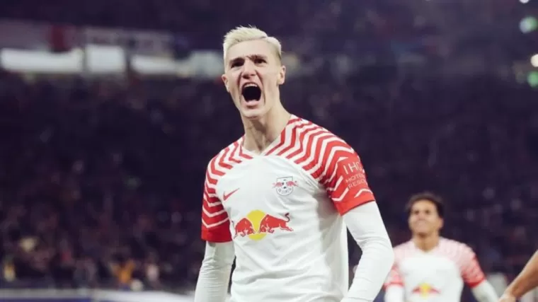 Benjamin Sesko, pemain RB Leipzig. (Foto: Twitter @andy_calcio)