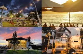 Kafe yang memiliki spot sunset terbaik di Kota Padang. (Kolase: Halonusa.id)