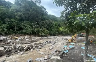 Kondisi di kawasan Lembah Anai pascabanjir bandang Sumatera Barat. (Foto: Halonusa.id)