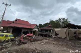 Kondisi pemukiman warga di Kabupaten Tanah Datar pascabanjir bandang. (Foto: Halonusa.id)