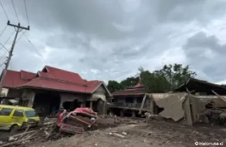 Dampak bencana banjir bandang dan lahar dingin di Kabupaten Tanah Datar, Sumatera Barat. (Foto: Halonusa.id)