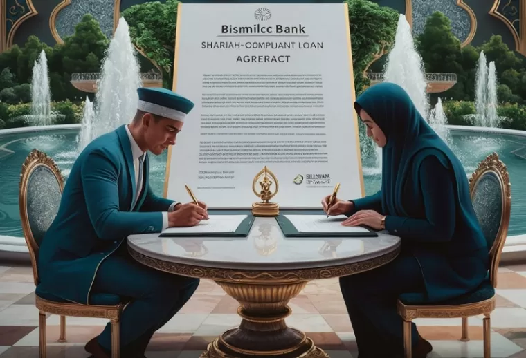 Ilustrasi pinjaman Bank Syariah (foto: ideogram AI)