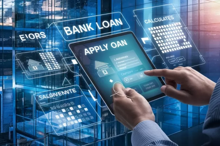 Ilustrasi pinjaman bank digital (foto: ideogram AI)