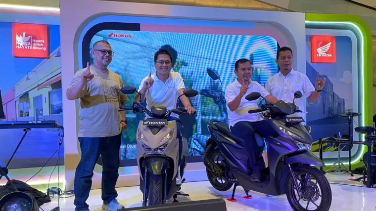 PT Hayati Pratama Mandiri Padang memperkenalkan All New Honda BeAT. (Foto: Heru Candriko/Halonusa.id)