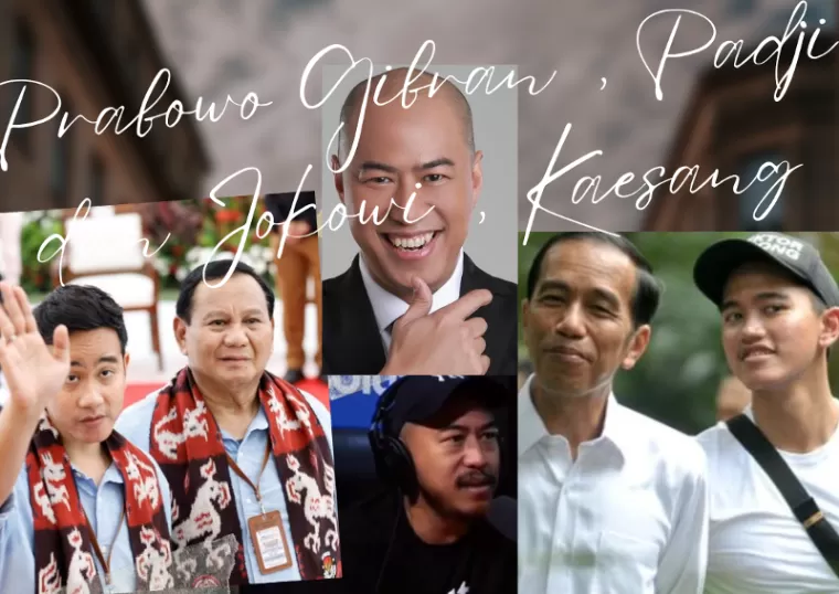 Prabowo Gibran, Padji dan Jokowi, Kaesang (foto: Kolase)