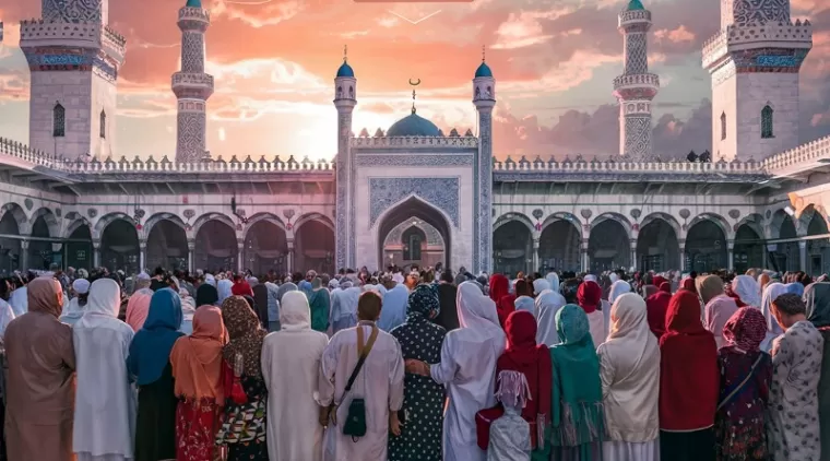 Ilustrasi perayaan Idul Adha 1445H (foto: ideogram AI)