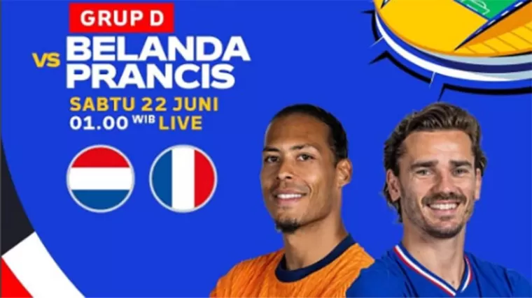 Belanda vs Prancis Euro 2024. (Foto: Ist)