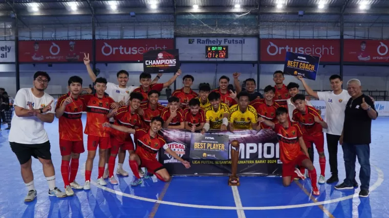 Rafhely FC Juara Liga Futsal Nusantara 2024 Sumbar, Lanjut ke Babak Nasional