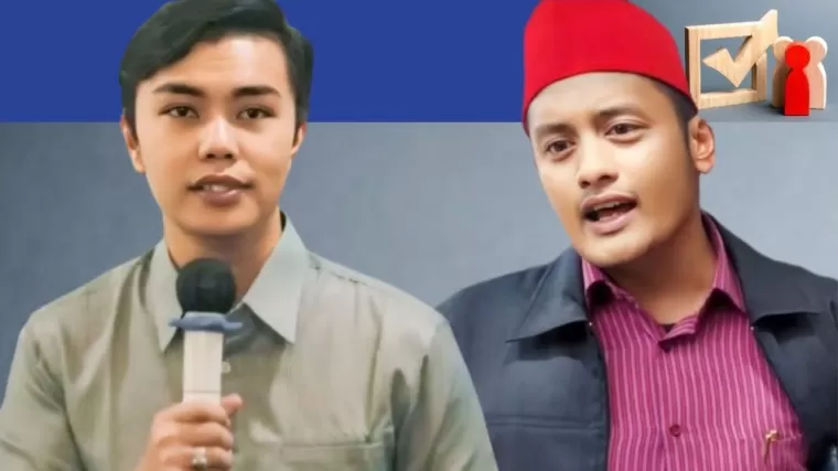 Kiri (Raihan Ariatama) kanan (Khalid Akbar) Divisi Hukum dan Politik Lembaga Survei 2Indos. (Foto: Istimewa)