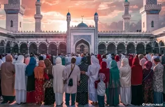 Ilustrasi perayaan Idul Adha 1445H (foto: ideogram AI)