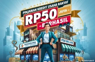Ilustrasi pinjaman kredit usaha rakyat Rp50 juta (foto: ideogram AI)