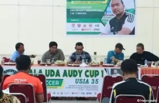 Match Coordinator Committee (MCM) untuk Sepakbola Mini Soccer Piala Uda Audy I U-35 2024. (Foto: Heru Candriko/Halonusa.id)