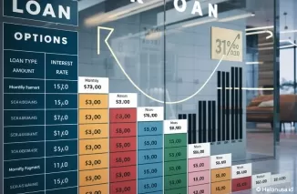 Ilustrasi tabel angsuran dan simulasi pinjaman bank (foto: ideogram AI)