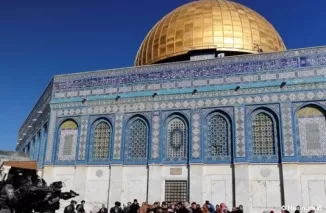 Masjid Al-Aqsa di Palestina (foto: Amar Awad/Reuters/Antara)