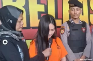 Konferensi pers kasus mahasiswi menabrak wanita hingga tewas di Pekanbaru.(Foto: Detiknews)