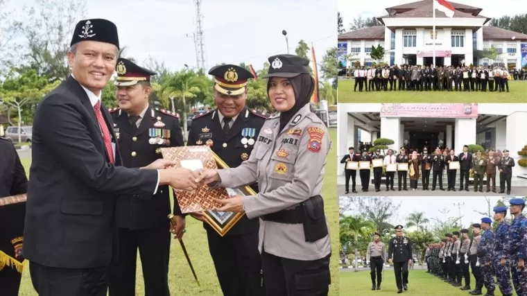 Pj. Wako Pariaman Roberia Hadiri HUT Bhayangkara Ke-78 - Arunala