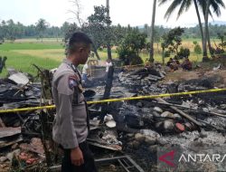 Foto Rumah Warga Gunung Talang Solok Terbakar, Bayi 18 Bulan Meninggal