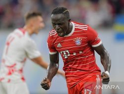 Foto Sadio Mane Cetak Gol Bantu Bayern Menangi Piala Super Jerman