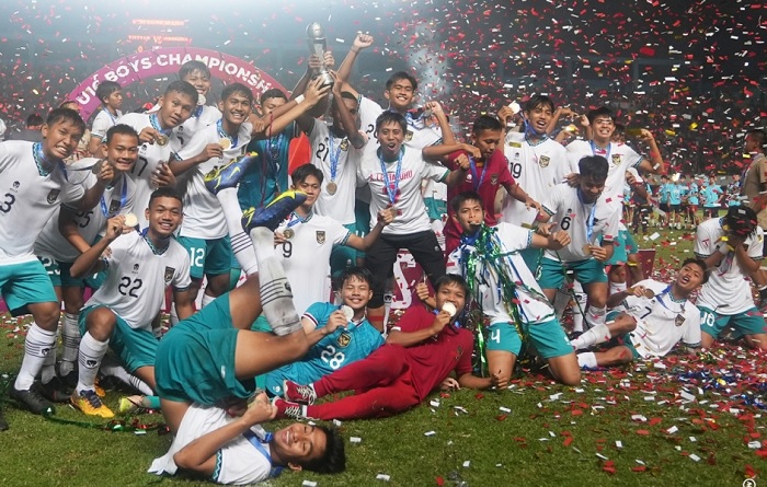 Foto Juara, PSSI Guyur Timnas U-16 Bonus Rp500 Juta