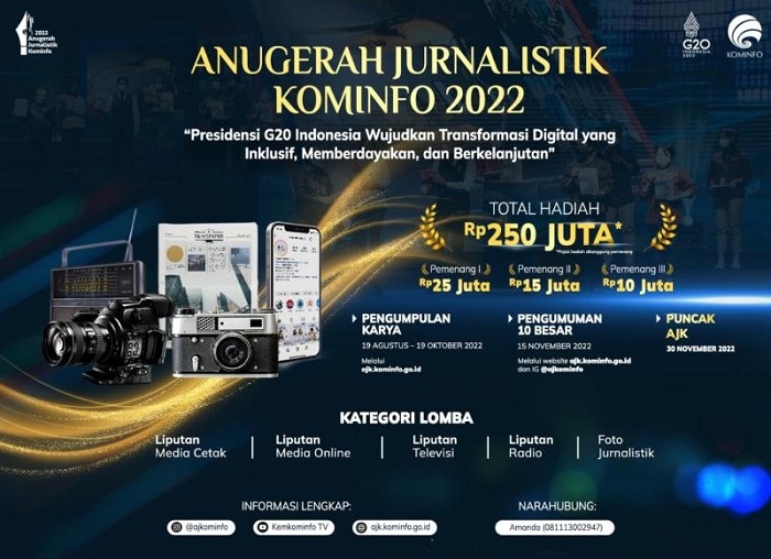 Foto Kominfo Kembali Gelar Kompetisi Tahunan Anugerah Jurnalistik 2022