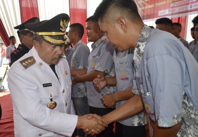 Foto 216 Warga Binaan LP Lubuk Basung Dapat Remisi HUT ke-77 RI