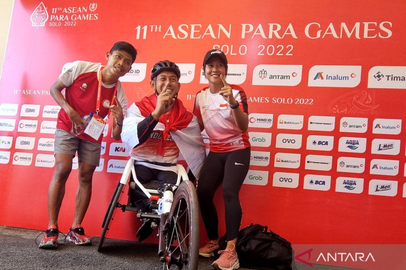 Foto Sapto Yogo Penuhi Janji Rebut Empat Emas ASEAN Para Games 