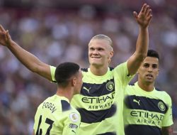 Foto Haaland Dua Gol, Manchester City Kalahkan West Ham United