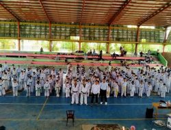 Foto UKT Geup Pakai Sitem TIIS, Seribu Lebih Taekwondoin Padang Putihkan Lima Lokasi Ujian