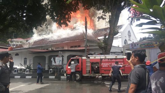 Foto Kebakaran, Begini Kondisi Gedung Pusat Kebudayaan Sawahlunto