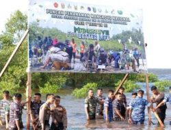 Foto Wakapolda Riau dan Danrem 031 WB Pimpin Penanaman Mangrove Nasional di Dumai