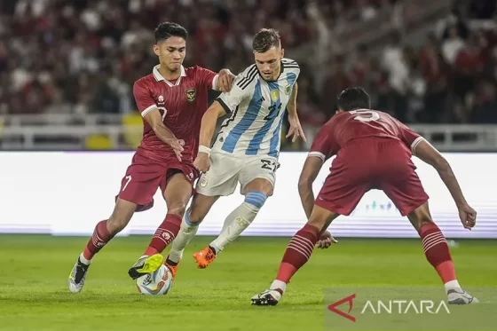 Foto Juara Dunia Argentina Menang 2 Gol dari Indonesia