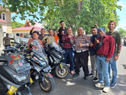 Foto Kopdar Bersama Satlantas, Komunitas Motor Pekanbaru Tolak Aksi Balap Liar