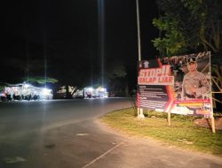 Foto Satlantas Polresta Pekanbaru Pasang Imbauan Stop Balap Liar