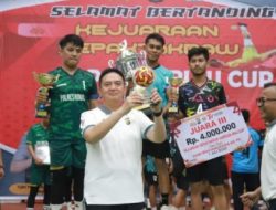 Foto Kapolda Riau Cup 2023, Tim Sepak Takraw Polres Siak Juara