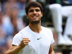 Foto Alcaraz Kalahkan Djokovic untuk Juarai Wimbledon