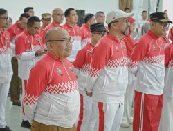 Foto 152 Orang Kontingen Pornas Korpri Sumbar Bertolak ke Semarang