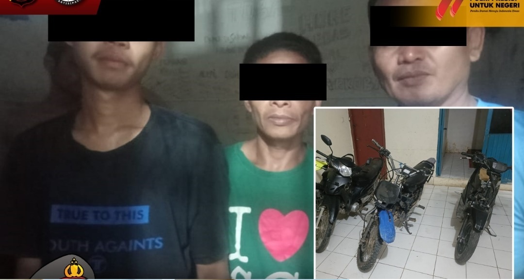 Foto Polsek Pancung Soal Pesisir Selatan Tangkap Tiga Pelaku Curanmor