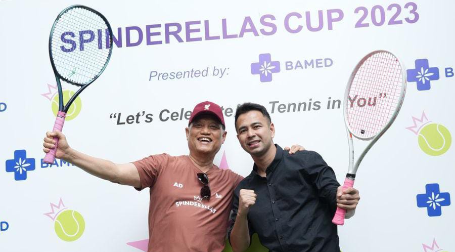 Foto Penutupan Turnamen Tenis Spinderellas Cup 2023 Dimeriahkan Artis Raffi Ahmad