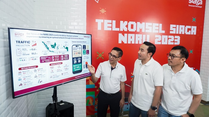 Foto Naru, Telkomsel Siaga Optimalkan 233 Ribu BTS