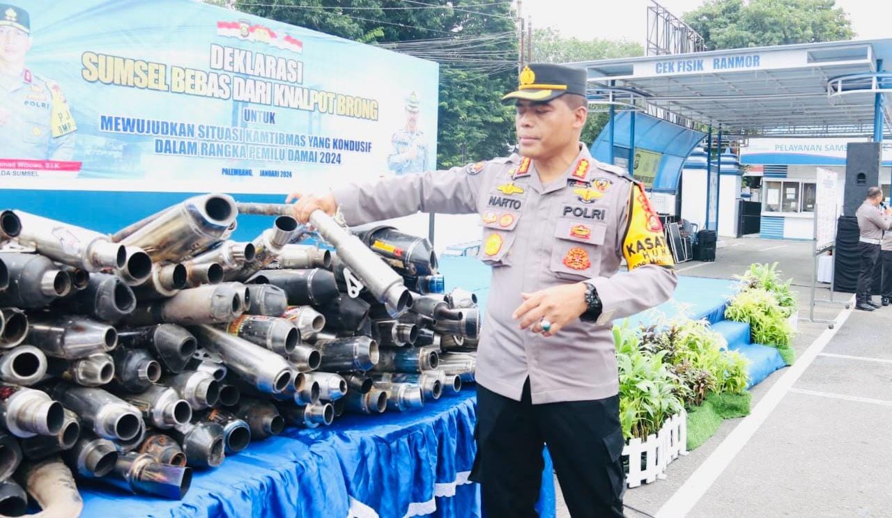 Foto Dirlantas Polda Sumsel, 3 Faktor Utama Knalpot Brong Ditertibkan