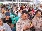 Foto Polsek Sukajadi Sampaikan Pesan Pemilu Damai ke Pedagang Pasar Cik Puan